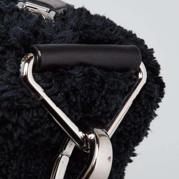 Prada Black Terry Triangle Logo Crossbody Bag 1BH190 - Picture 5 of 12